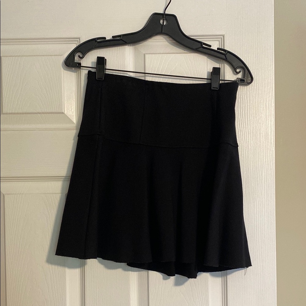 Black Flared Mini Skirt - Free People
